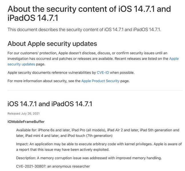 策勒苹果手机维修分享iOS 14.7.1 正式版更新内容及升级方法 